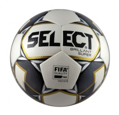 Мяч футбольный №5 Select Briliant Super серо-золотой 01586