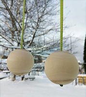 Лямки-шары для подтягиваний d-60 мм (2 шт) дерево 996652