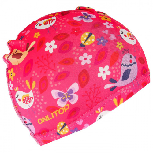 Шапочка для плавания детская Lyc розовый Птички 2388944 фото 2