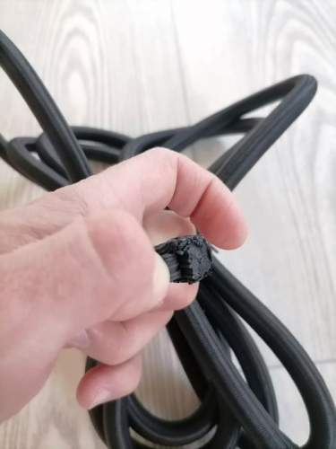 Эспандер (труба латекс из тонких нитей) 3 м, 12 мм черный в оплетке 00488