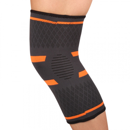 Наколенник M черно-оранж эластичный IN197 01939 фото 2