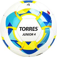 Мяч футбольный №4 Torres Junior-4 бело-желто-голубой F320234 12423