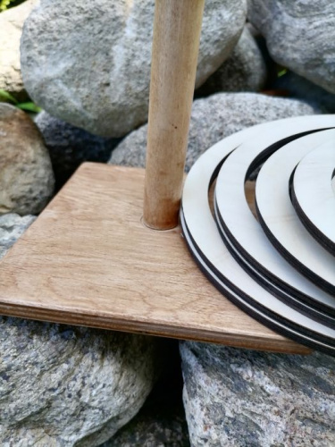 Игра Кольцеброс дерево 8 колец цвет дуб 996194 фото 2