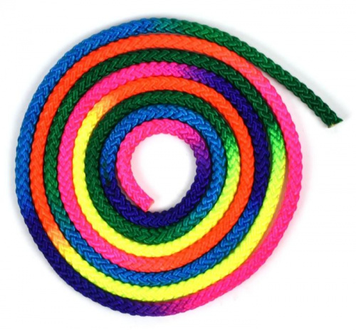 Скакалка 2,9 м гимнастическая Радуга (разноцветная, мягкая) 997045