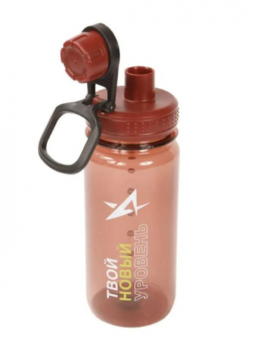 Бутылка для воды 600 мл "Твой новый уровень" коричневая 995965