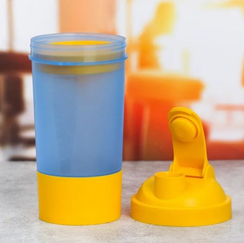 Шейкер 500 мл Соломон сине-желтый 4012647 фото 2 Шейкер 500 мл Соломон сине-желтый 4012647 фото 2