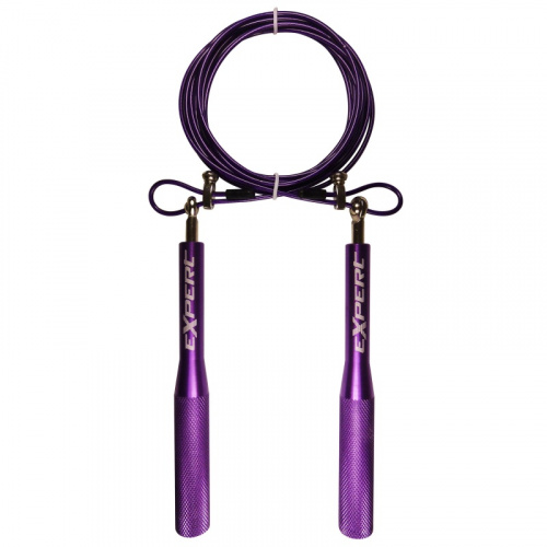 Скакалка 2,6-3 м метал. трос Expert X-Rope (фиолетовый, 185 гр) XR05D Атака