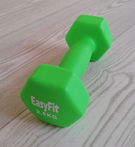 Гантель обливная 2,5 кг салатовый неопрен EasyFit 04075