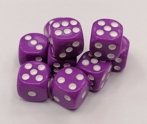 Зары (кубики игральные) 1,4х1,4 см фиолетовые 02663