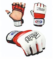 Перчатки для MMA S Fairtex бело-красный 01370