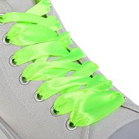 Шнурки для обуви салатовый неон атласные 110 см 2565908