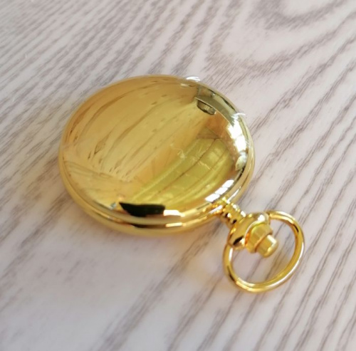 Компас металл в виде часов с крышкой золото 998023 фото 2