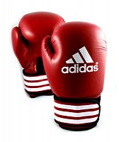 Перчатки боксерские 10 унц Adidas красные нат. кожа 02150