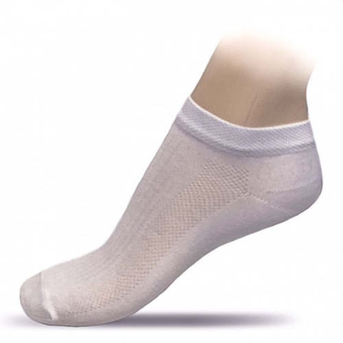 Носки спортивные 36-38 СН08 22-24 (Спорт18) белые, короткие, хлопок 02576