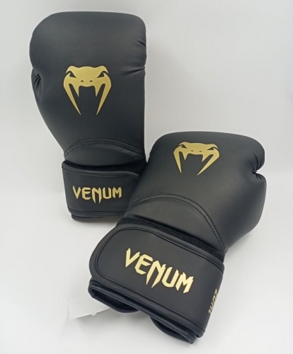 Перчатки боксерские 8 унц Venum Adrinaline черно-золотой 07283