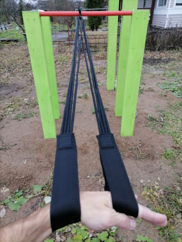 Эспандер лыжника 3,6 м 4 жгута d-8 мм 337950 фото 3