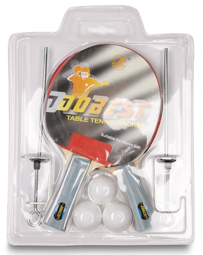 Набор для пинг-понга 2 ракетки + мячи + сетка + крепеж Dobest 0* BR33 4383/20320 Dobest фото 2
