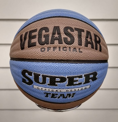 Мяч баскетбольный №7 Vegastar Super Team сине-коричневый 03629