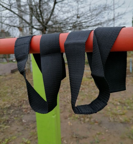 Лямки для турника 40 мм, разм 64, кольцо Мёбиуса (2 шт) 998122 Лямки для турника 40 мм, разм 64, кольцо Мёбиуса (2 шт) 998122