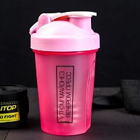 Шейкер 500 мл "Утром майонез. Вечером пресс" розовый 5182471