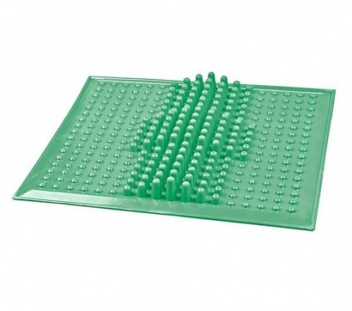 Коврик массажный резиновый зеленый 26х27,5 см 998864 фото 2