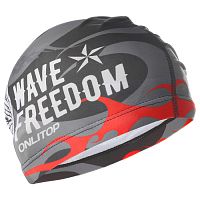 Шапочка для плавания lycra Onlitop Wave Freedom серая 3242954