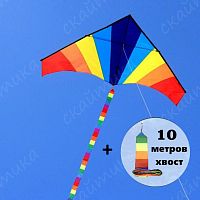 Змей воздушный S40013 1,8х0,9 м + хвост 10 м Альбатрос