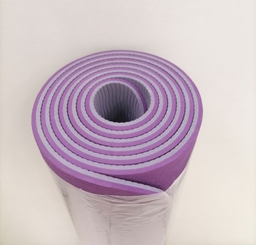 Коврик для йоги 0,6х61х183 см бордовый-серый TPE Yoga mat 00756-58