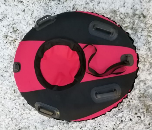 Ватрушка 115 см 115х100 см с 4 ручками Король Горок Ф7 красный-черный-красный 996759 фото 3