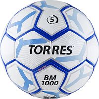 Мяч футбольный №5 Torres BM 1000 бело-серебр-синий F30625