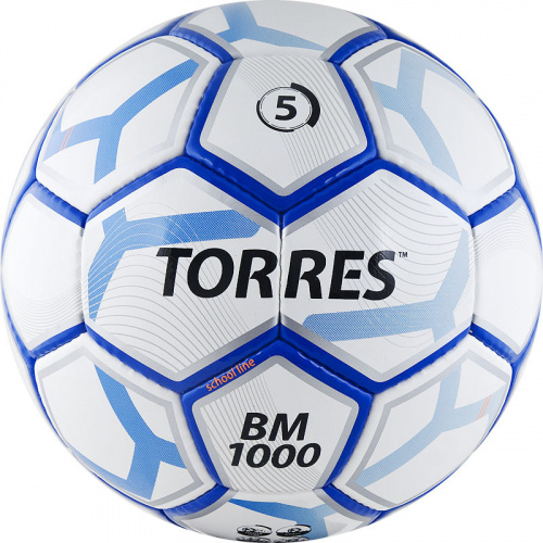 Мяч футбольный №5 Torres BM 1000 бело-серебр-синий F30625