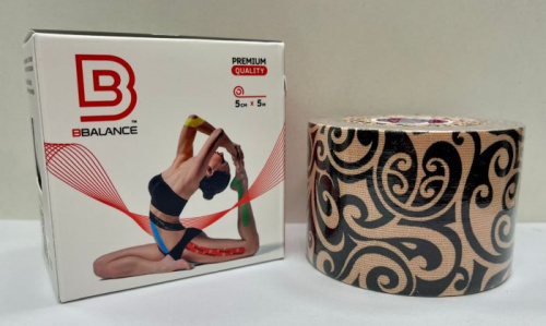 Тейп BBalance цветной 5 м х 5 см рисунок Тату 997971