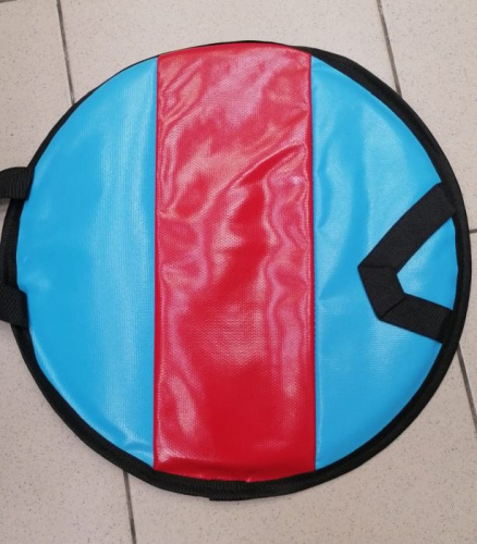 Санки-ледянки Сидушка мягкая 40 см голубая-красная Snowfox 996641