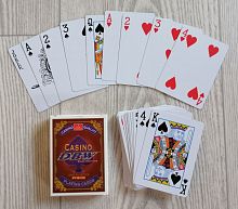 Карты 54 шт пластик 30 мкр Casino DBW 106016