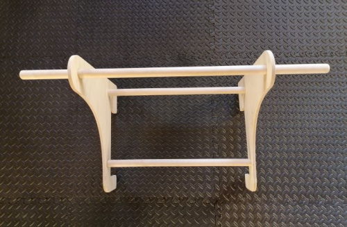 Турник навесной деревянный с широким хватом 43 см для шведской стенки 996043 фото 5