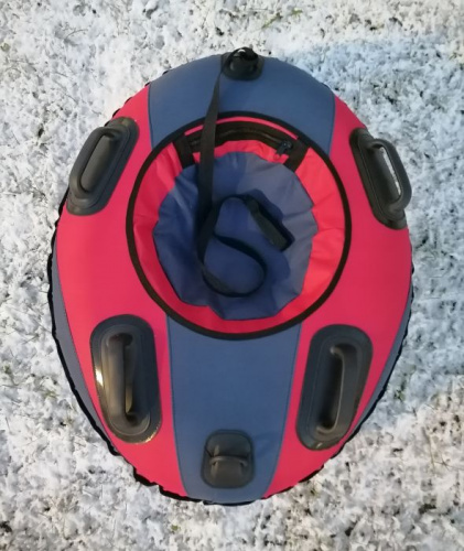 Ватрушка 95 см 95х80 см с 4 ручками Король Горок Ф5 синий-красный-синий 996757 фото 4