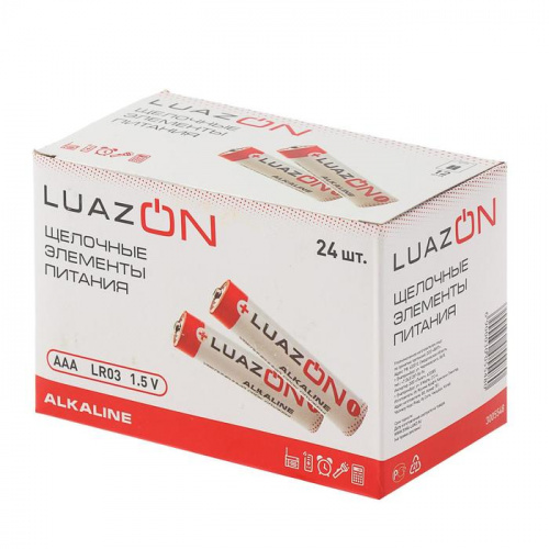 Батарейка AAA 2 шт LR03 Luazon алкалиновая 3005548 фото 5