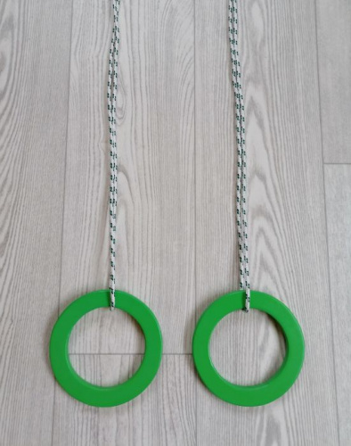 Кольца гимнастические дерево зеленый 16 см 998254