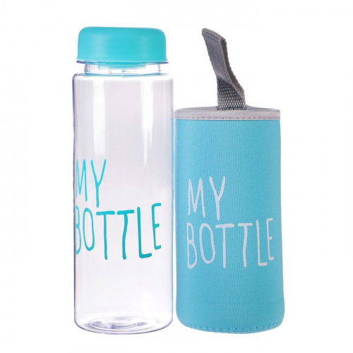 Бутылка для воды 500 мл голубой чехол "My bottle" 3516273 фото 2