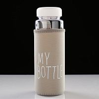 Бутылка для воды 500 мл серый чехол "My bottle" 3516271