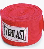 Бинты боксерские 2,7 м х/б + эластан красный Everlast 996740 Бинты боксерские 2,7 м х/б + эластан красный Everlast 996740