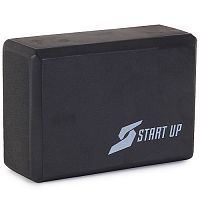 Кирпич для йоги черный 22х15х8 см Start up EG01 361220