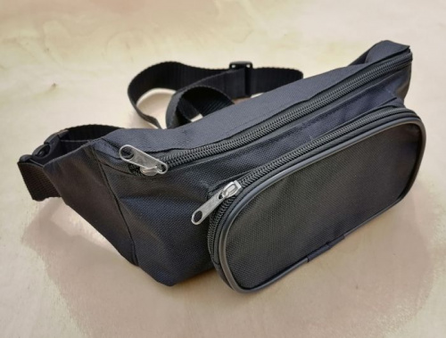 Сумка на пояс черная 7941-2 37х11х8 см ЗФТС 997521