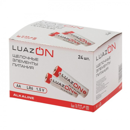 Батарейка AA 2 шт R6 Luazon алкалиновая 3005549 фото 8