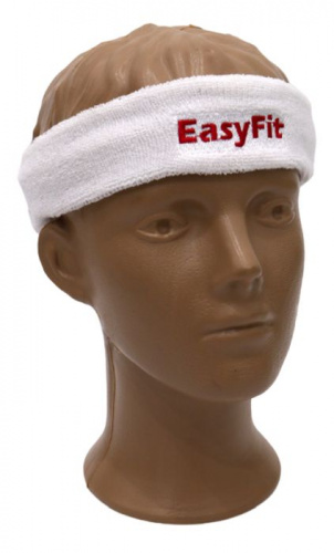 Повязка для головы махровая белый EasyFit 03577