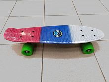 Скейтборд 22х6" Пениборд граффити красный/синий/белый Amigo