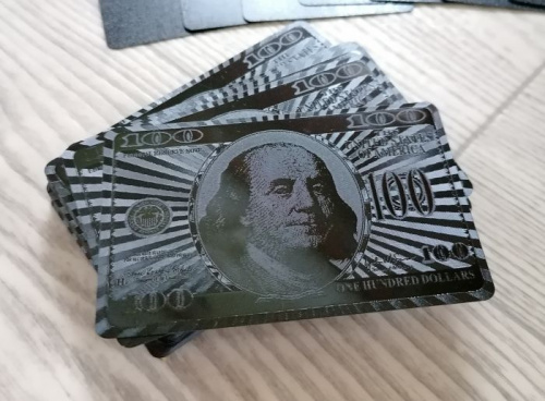 Карты 54 шт пластик 100 $ черные 02628 фото 2 Карты 54 шт пластик 100 $ черные 02628 фото 2