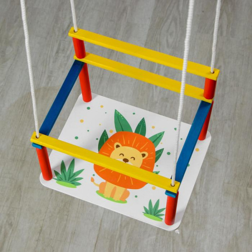 Качели навесные дерево 30х24 см Львенок 5179259 фото 3