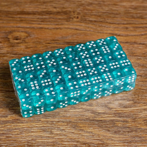 Зары (кубики игральные) 1,5х1,5 см зеленые 1175891