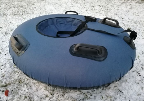 Ватрушка 115 см 115х100 см с 4 ручками Король Горок Ф6 синяя без внешнего шва 996758